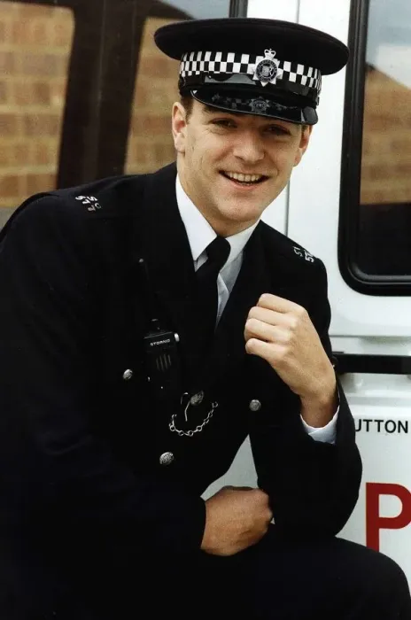 Framed Print : Jonathon Dow Actor as character PC Stringer in ITV TV Programme The Bill