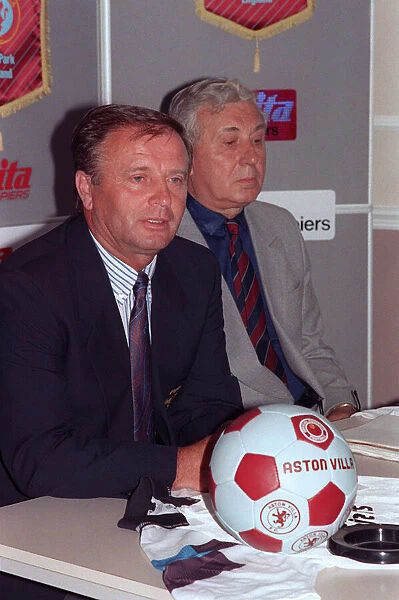 Josef Venglos signs as Aston Villa manager July 1990 At a press conference with