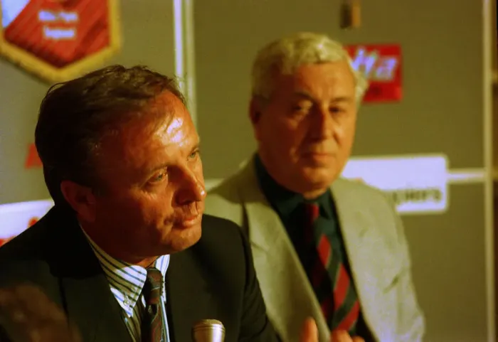 Framed Print : Josef Venglos signs as Aston Villa manager July 1990 Doug Ellis chairman of Aston Framed Print : Josef Venglos signs as Aston Villa manager July 1990 Doug Ellis chairman of Aston