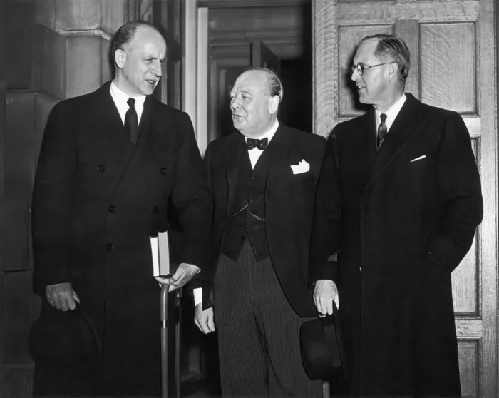 Framed Print : Joseph Kennedy (R) with British PM Winston Churchill 1940 and Sumner Welles (L Framed Print : Joseph Kennedy (R) with British PM Winston Churchill 1940 and Sumner Welles (L