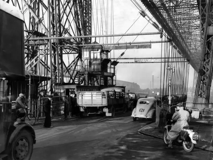 Framed Print : Journey over Widnes Bridge to to Childwall, Liverpool. 25th November 1953 Framed Print : Journey over Widnes Bridge to to Childwall, Liverpool. 25th November 1953