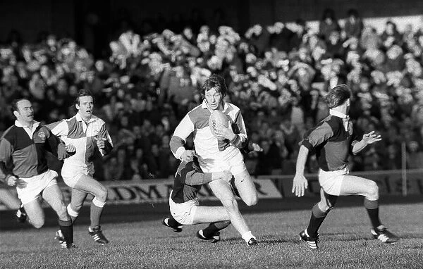 JPR Williams Rugby Union playing in a combined England  /  Wales v Scotland  /  Ireland
