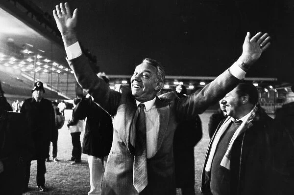 Jubilant Liverpool manager Joe Fagan. Circa 1984