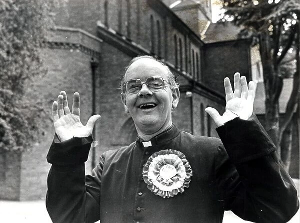 Jubilation today for Coun the Rev Bob Morgan, vicar of Glan Ely