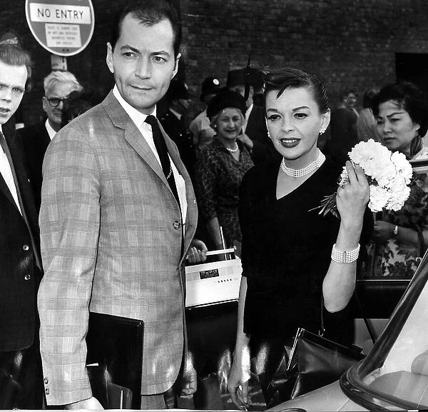 Judy Garland Actress with her friend Mark Herron at London Airport