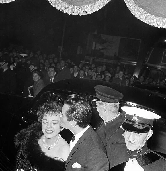 Judy Garland and Dirk Bogarde at the premiere of 'I Could Go On Singing'
