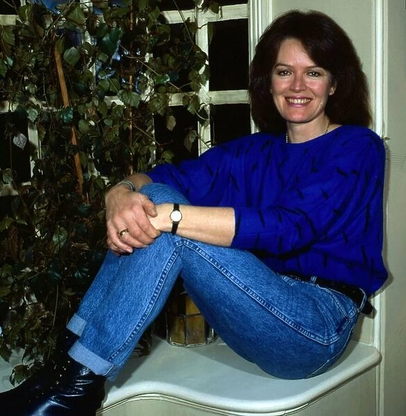 Judy Loe sitting At window sill January 1987