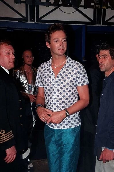 Julian Clary Comedian  /  TV Presenter August 1998 Arriving at Heaven nightclub in