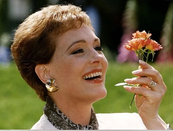 Julie Andrews With A Rose Named After Her At The Chelsea Flower Show