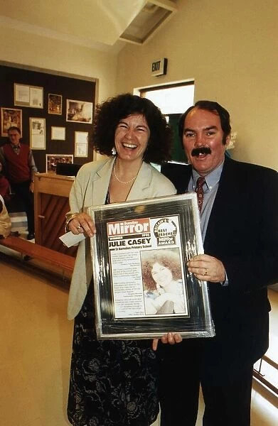 Julie Casey winner of the Daily Mirror Competition Teacher of the Year seen here with