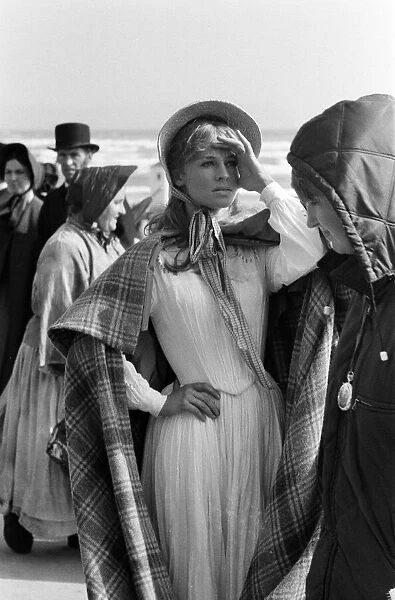 Julie Christie on the set of 'Far from the Madding Crowd'in Weymouth, Dorset