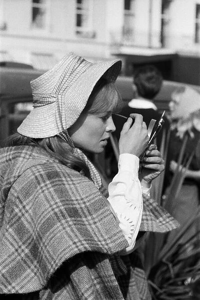 Julie Christie on the set of 'Far from the Madding Crowd'in Weymouth, Dorset