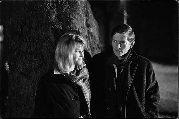 Julie Christie and Tomy Courtenay during the filming of their latest production Billy