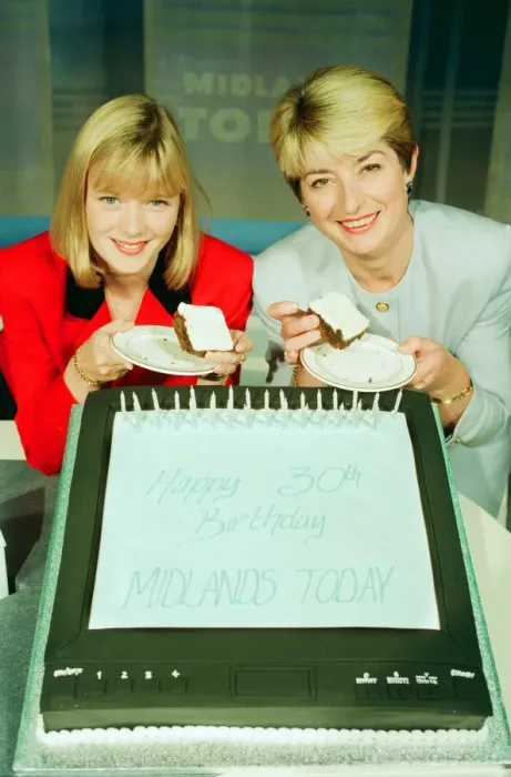 Framed Print : Julie Etchingham & Kay Alexander, Presenters, Midlands Today Framed Print : Julie Etchingham & Kay Alexander, Presenters, Midlands Today