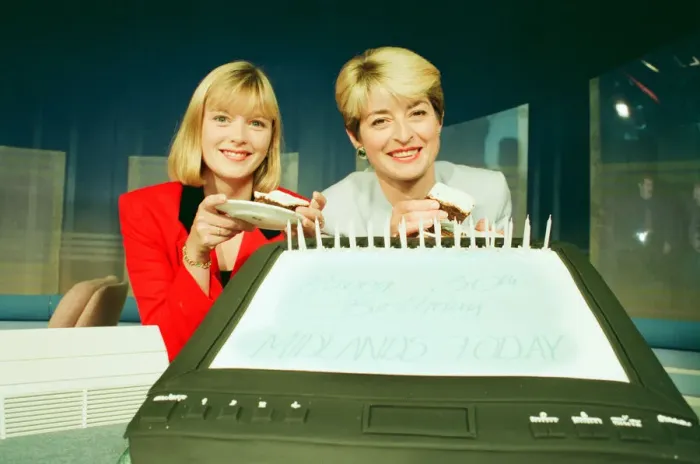 Framed Print : Julie Etchingham & Kay Alexander, Presenters, Midlands Today Framed Print : Julie Etchingham & Kay Alexander, Presenters, Midlands Today
