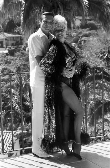Framed Print : Julie Goodyear on holiday in Puerto Vallarta, Mexico with husband Richard Skrob
