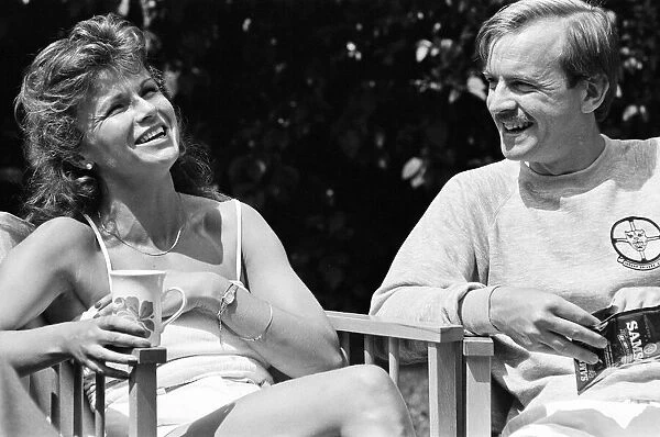 Julie Walters and Ian Charleson on location. 3rd July 1985