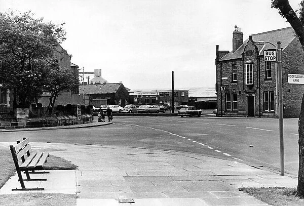 The junction of Bridge Street and Wellington Street, Blyth. 8th June 1973