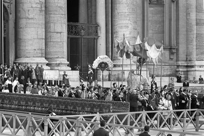 Framed Print : June 1962 Pope John XXIII during a solemn ceremony at St Peters Basilica Rome
