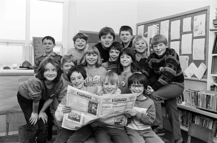 Framed Print : Junior pupils at Holme Junior and Infant School have been hard at work in the Examiner Framed Print : Junior pupils at Holme Junior and Infant School have been hard at work in the Examiner
