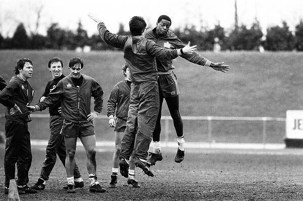 Justin Fashanu. pictured during England U21 training session, 15th March 1982