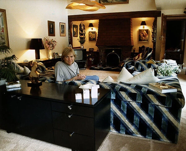 Justin Hayward, lead singer of Moody Blues, relaxes at home