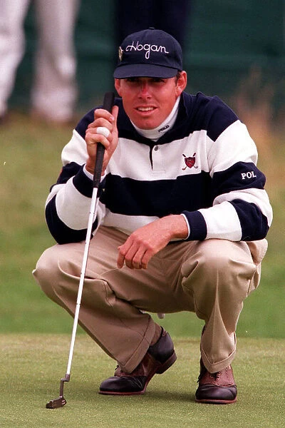 Justin Leonard at the Open Golf Championship Troon July 1997