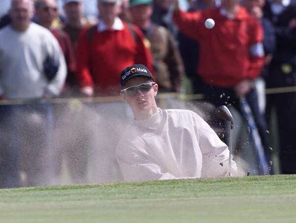 Justin Rose The Open Golf Championship 1999 Carnoustie plays his way out of a