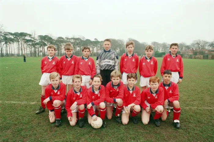 Framed Print : Kader (Blue) v Marton (Red), Under 12s league cup semi final