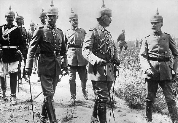 The Kaiser (2nd from right) with Prince Rupprecht (2nd left
