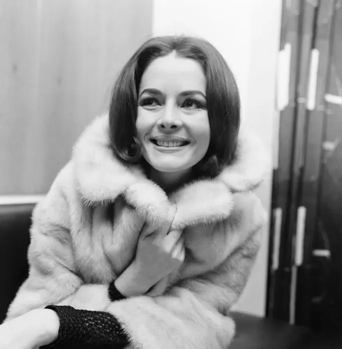 Framed Print : Karin Dor, German actress, pictured in her hotel suite, London Framed Print : Karin Dor, German actress, pictured in her hotel suite, London