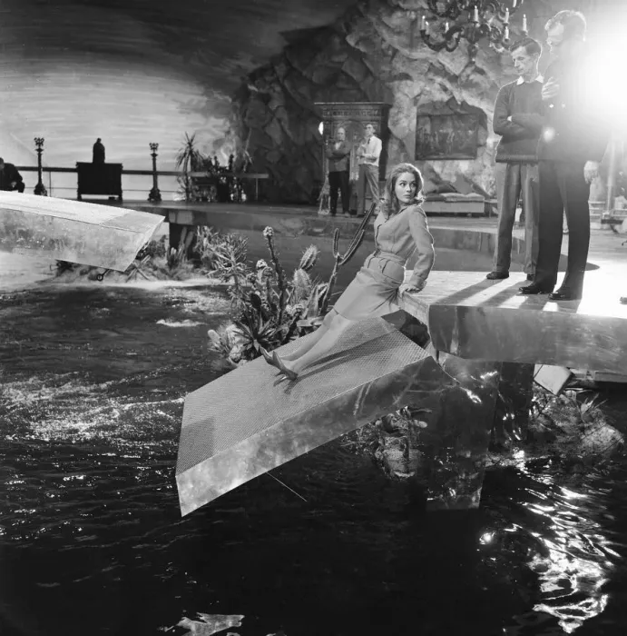 Framed Print : Karin Dor, German actress, on the set of new James Bond film, You Only Live Twice Framed Print : Karin Dor, German actress, on the set of new James Bond film, You Only Live Twice