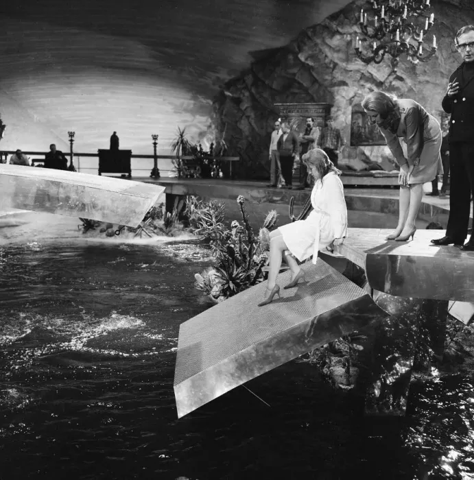 Framed Print : Karin Dor, German actress, on the set of new James Bond film, You Only Live Twice Framed Print : Karin Dor, German actress, on the set of new James Bond film, You Only Live Twice