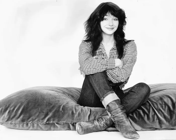 Framed Print : Kate Bush Singer Sitting On A Giant Cushion September 1983 Framed Print : Kate Bush Singer Sitting On A Giant Cushion September 1983