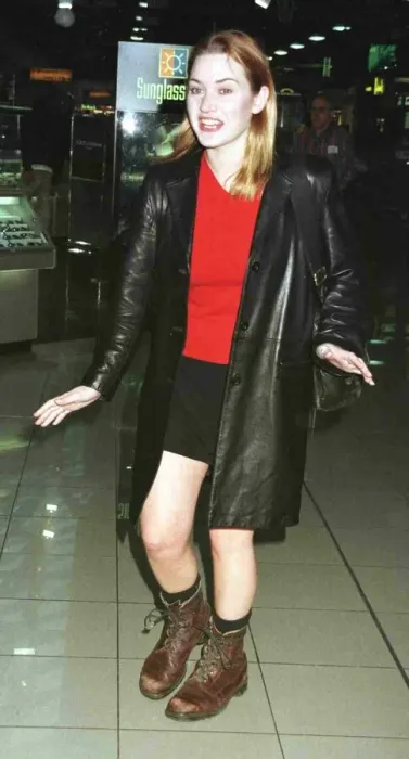 Framed Print : Kate Winslet star of the blockbuster film Titanic leaving Heathrow for New York Framed Print : Kate Winslet star of the blockbuster film Titanic leaving Heathrow for New York