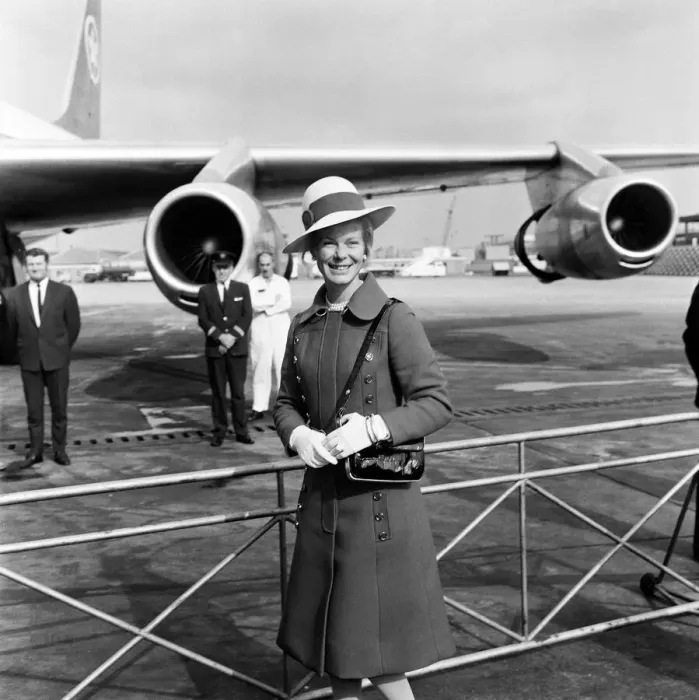 Framed Print : Katharine, Duchess of Kent, at Heathrow Airport for Toronto to visit her brother Framed Print : Katharine, Duchess of Kent, at Heathrow Airport for Toronto to visit her brother