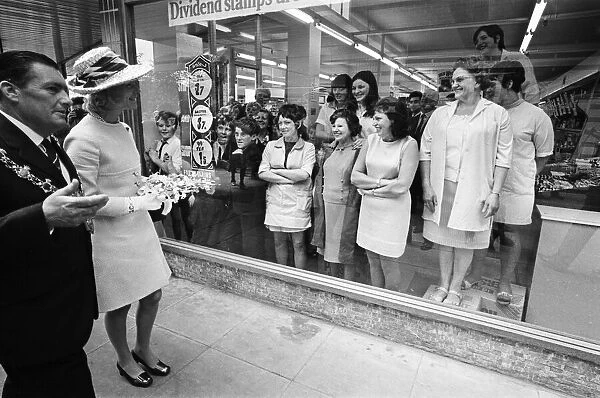 Katharine, Duchess of Kent visits Altrincham, Greater Manchester. 28th July 1969