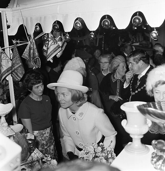 Katharine, Duchess of Kent visits Park Lane Fair at The Piccadilly Hotel
