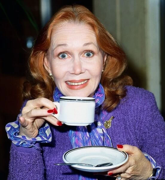 Katherine Helmond drinking tea January 1980