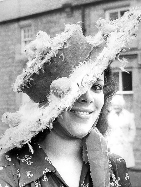 Kathy Gillespie with her Easter bonnet in 1976