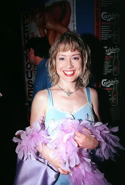 Katie Puckrick TV Presenter September 1997 at relaunch of Penthouse Magazine