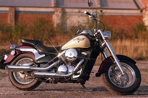Kawasaki VN-800 Classic motorbike October 1997 sparkling in sun
