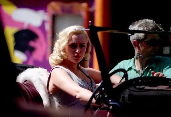  : Keeley Hawes actress as Diana Dors August 1998 On set during filming of new BBC
