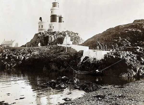 The keepers of the Skerries lighthouse take on provisions for Christmas from a Trinity