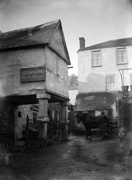 The Keigwin Arms. Old house at Mousehole, Cornwall. 1923