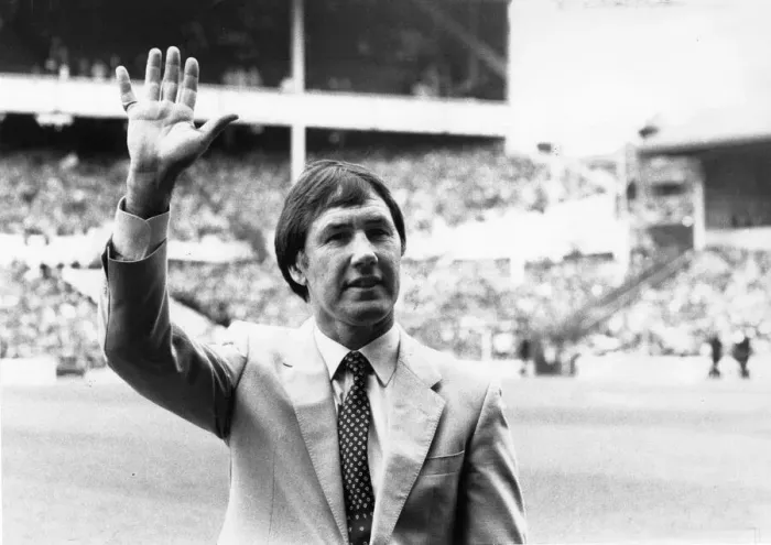 Framed Print : Keith Burkinshaw Manager of Tottenham Hotspur salutes 20 Framed Print : Keith Burkinshaw Manager of Tottenham Hotspur salutes 20