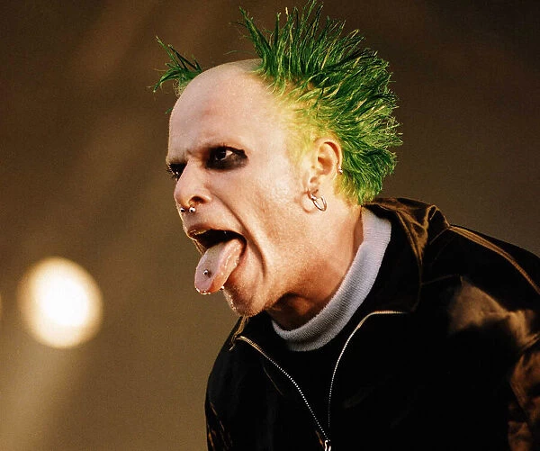 Keith Flint singer with pop group The Prodigy on stage at T in the Park music festival