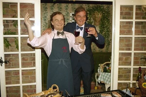 Keith Floyd, celebrity chef & tv presenter, unveils a new waxwork of himself at Madame
