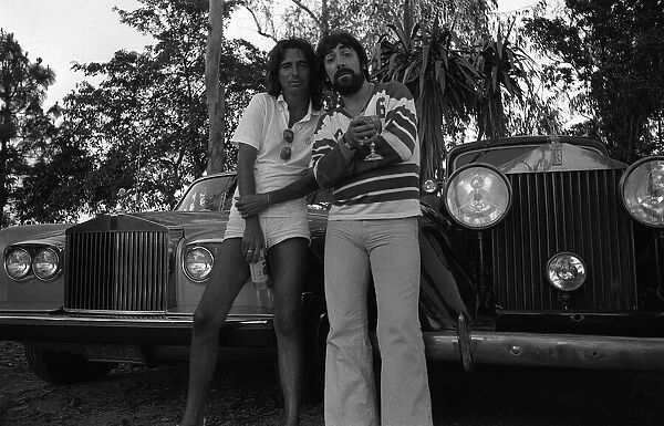 Keith Moon with Alice Cooper with rolls royce motorcars msi