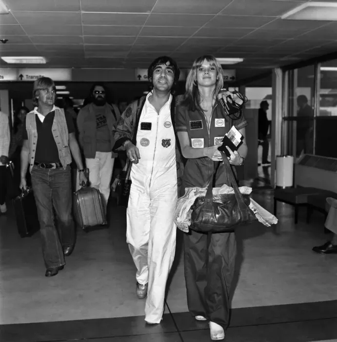 Framed Print : Keith Moon, drummer with rock group The Who and Annette Walterlax